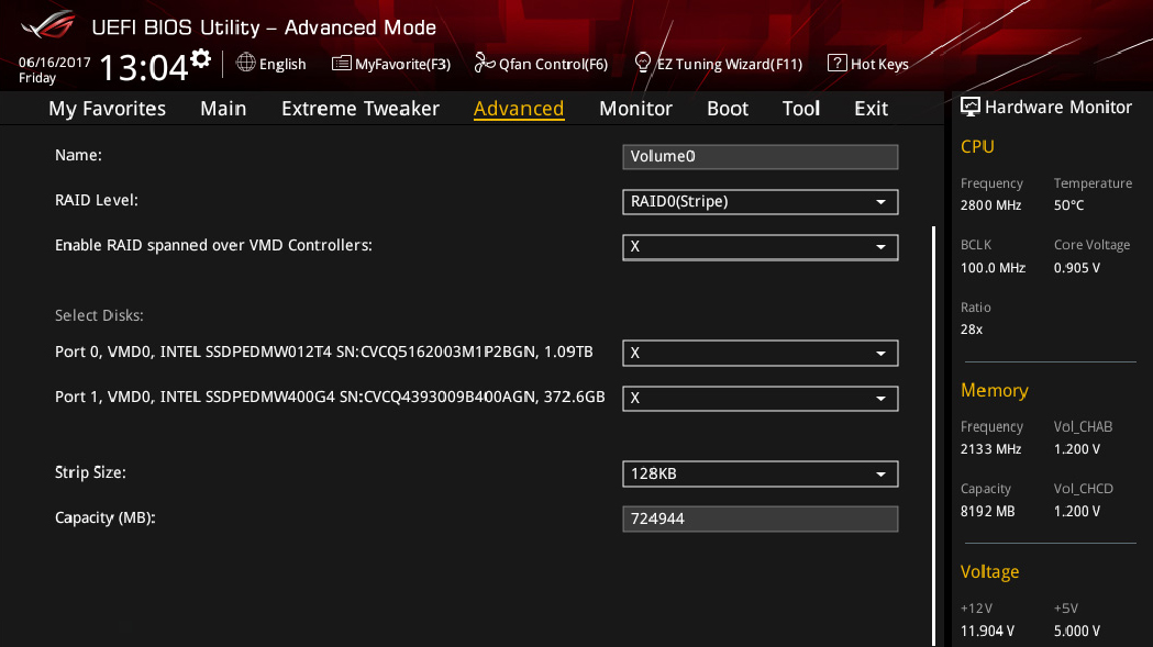 Asus BIOS Raid Configuration