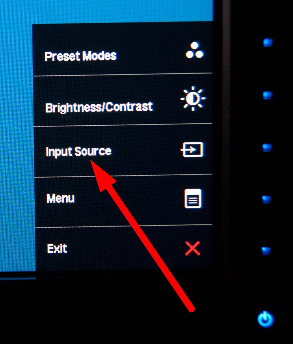 Monitor Choose Input Source