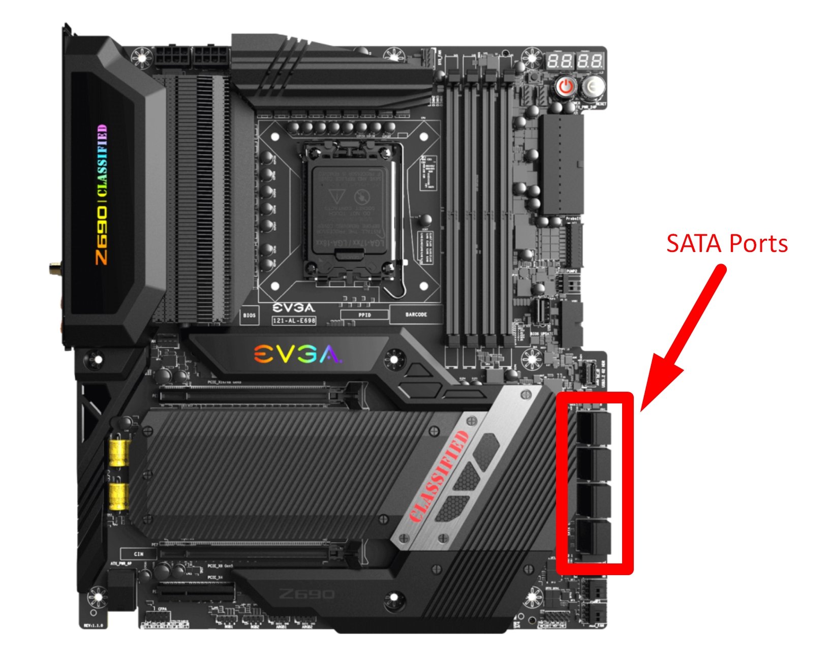 SATA Ports on Motherboard