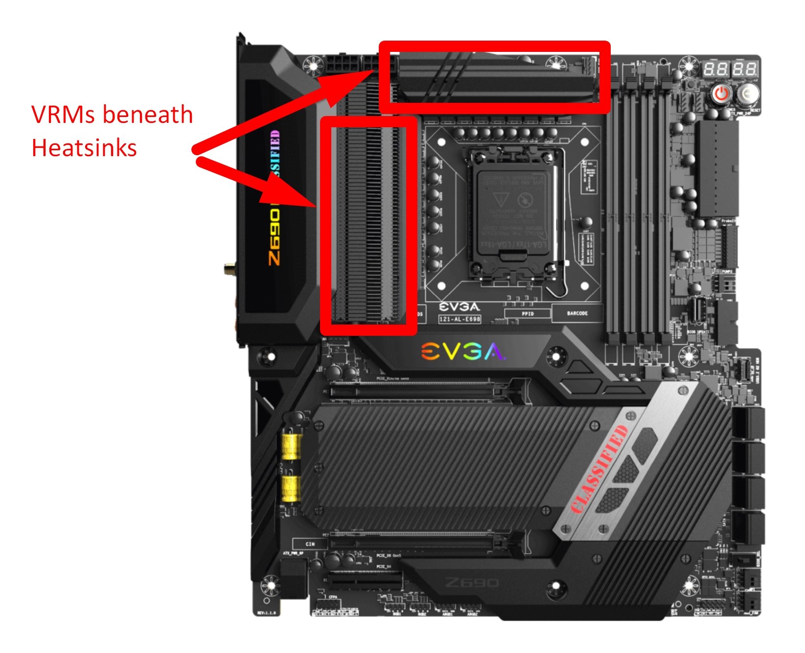 VRMs on Motherboard