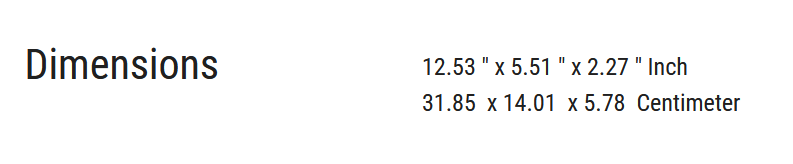 GPU Dimensions