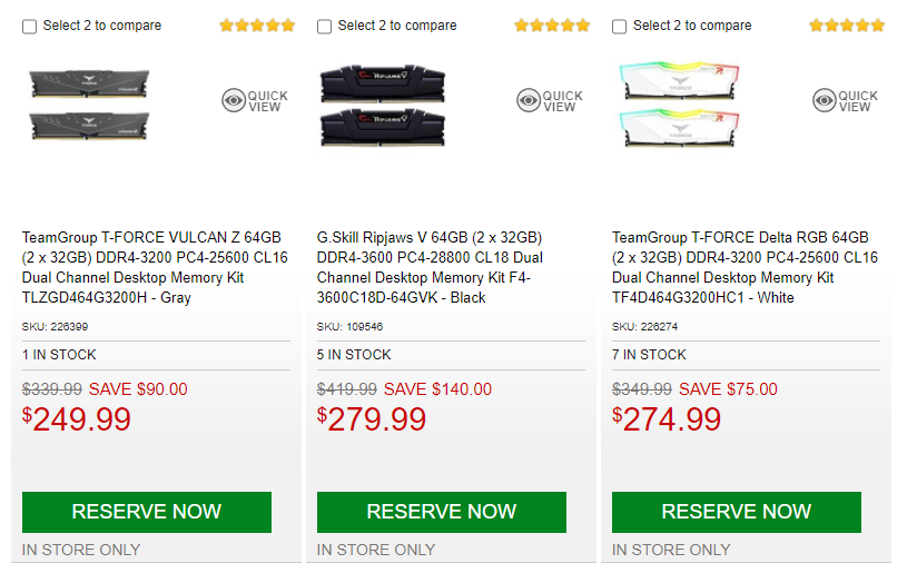 Microcenter's DDR5 Kit Price