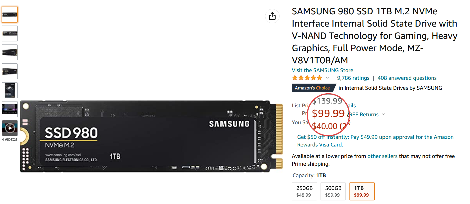 Samsung 980 SSD